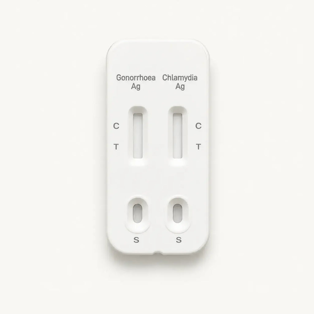 Unused 2-in-1 Gonorrhoea Ag and Chlamydia Ag screening cassette