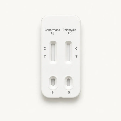 Unused 2-in-1 Gonorrhoea Ag and Chlamydia Ag screening cassette