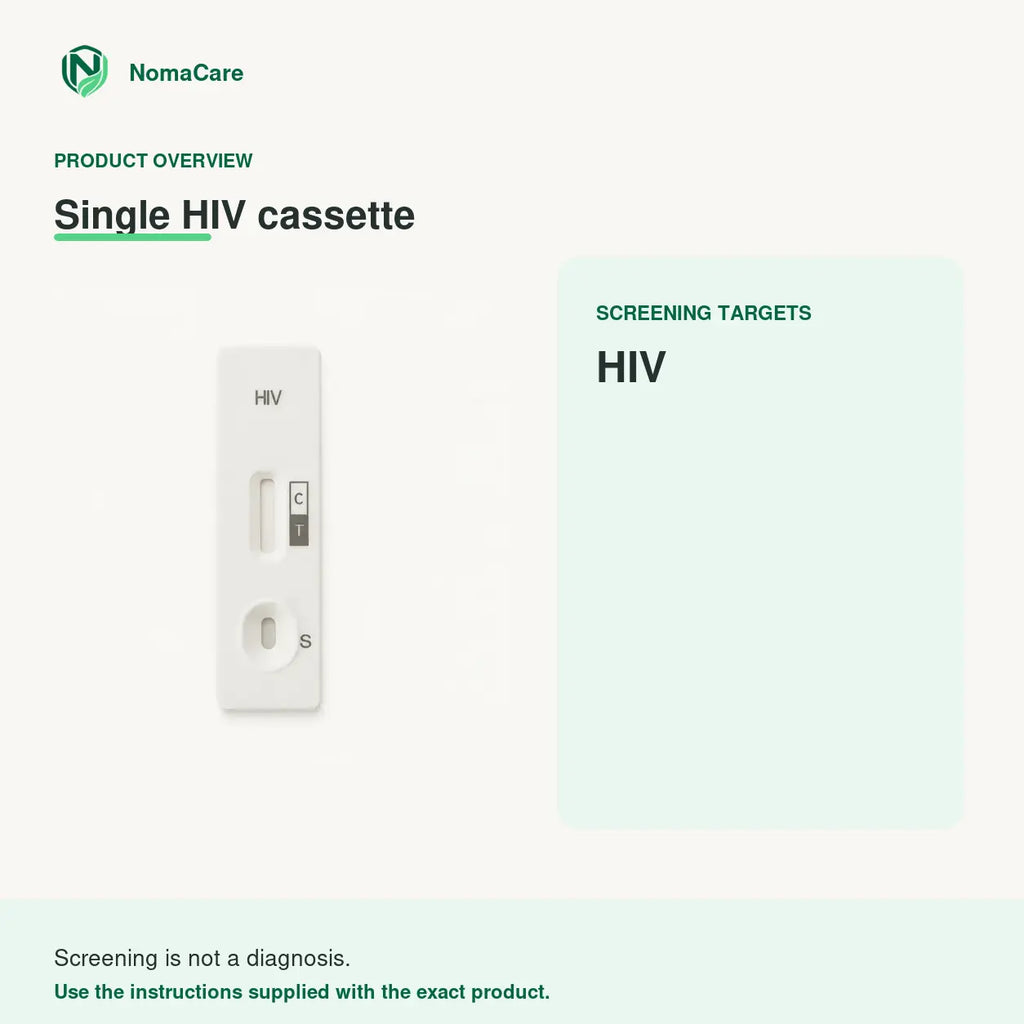 NomaCare single-cassette HIV screening target